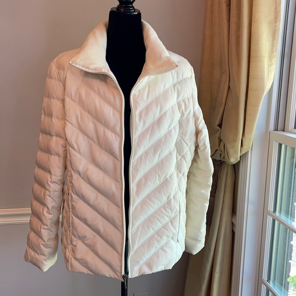 Nine West Down Puffer Jacket XXL Off White